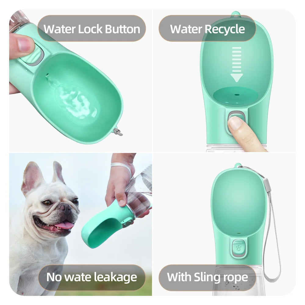 PawGo™ Portable Pet Water Bottle — Hydration! On Every Adventure.                                                        •Easy one-hand use
•Leak-proof design
•Perfect for walks, hikes, and travel
•Keeps pets hydrated anywhere
