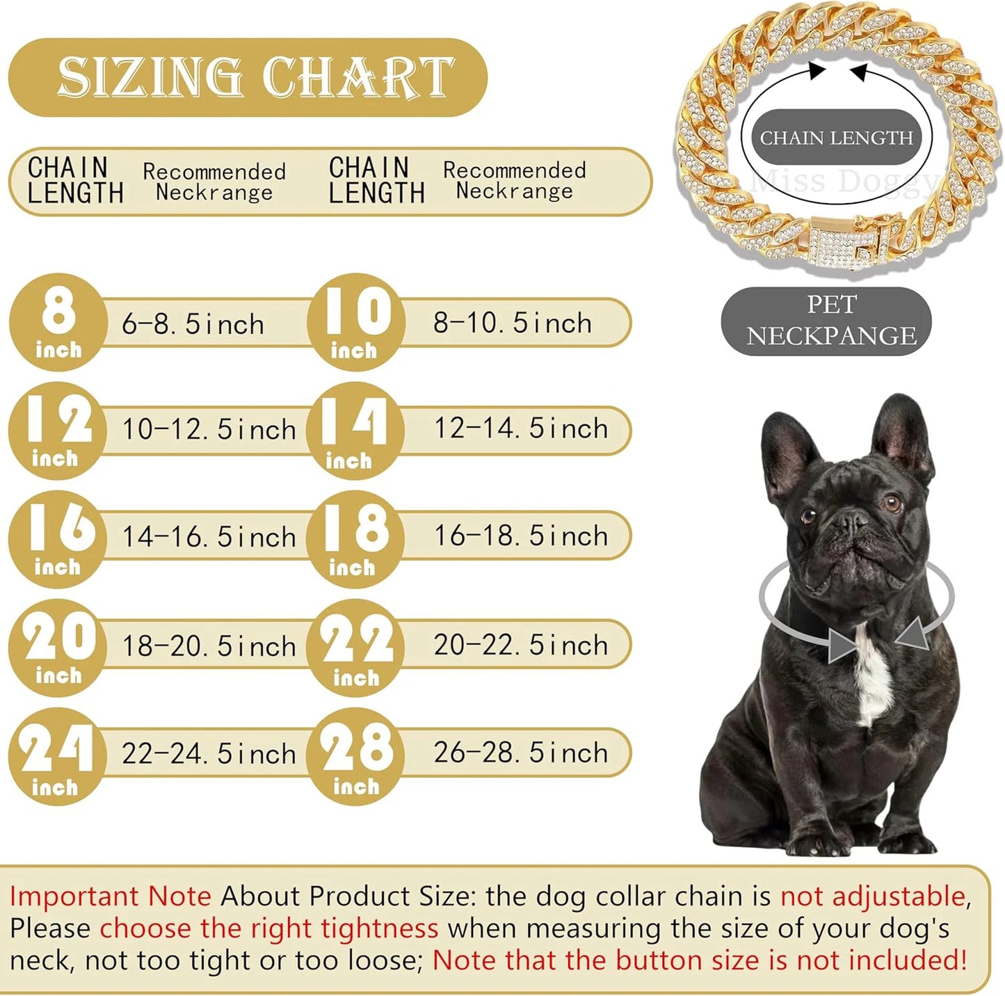 Fashion Jewelry Accessories Gold Cuban Chain Cat Collar Luxury Crystal Rhinestone Pet Kitten Necklace for Cats